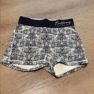 BuffBunny Women's Athletic Shorts - Black and White Pattern